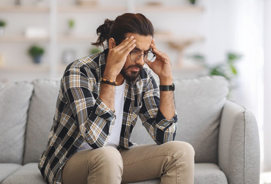 a man suffering from alcohol addiction